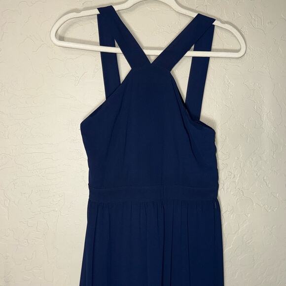Lulus air of romance navy floor length gown - Picture 2 of 8